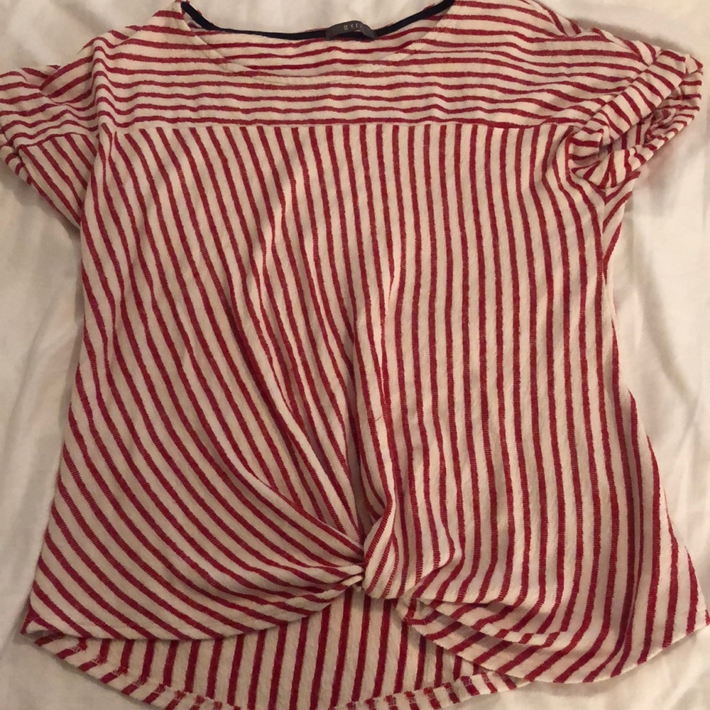 Red and cream blouse!